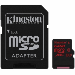 Kingston microSDXC 64GB UHS-1 U3 90R/80W 